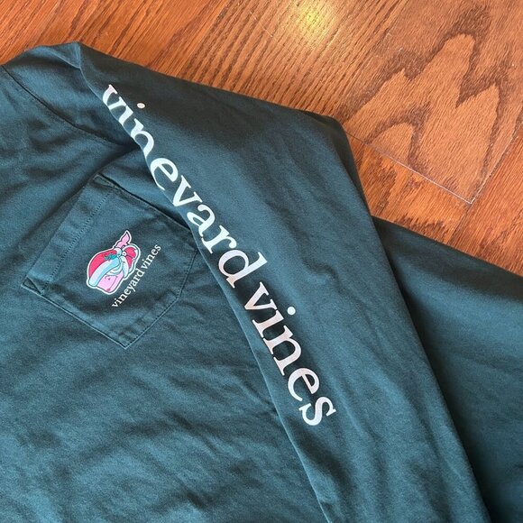 Vineyard Vines Women's Mrs. Claus Christmas Whale Long Sleeve Tee Size 2XL XXL - Picture 4 of 9